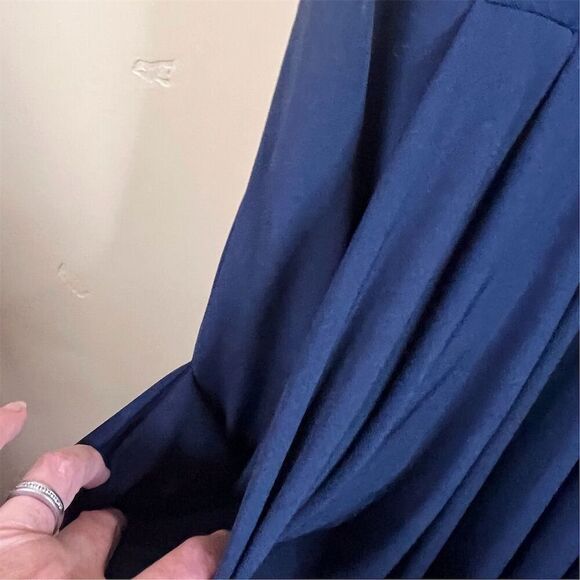 BCBGeneration Women's Sleeveless Maxi Blue Drape Pocket Dress Size Small Formal - Picture 7 of 10